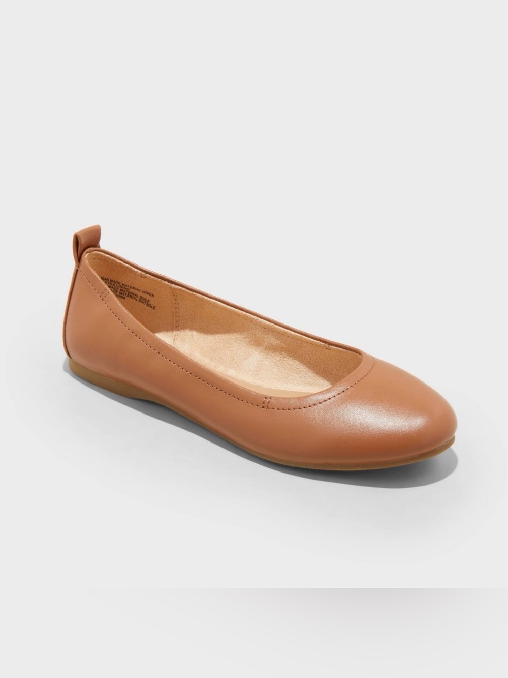 Danielle Scrunched Cognac Ballet Flat